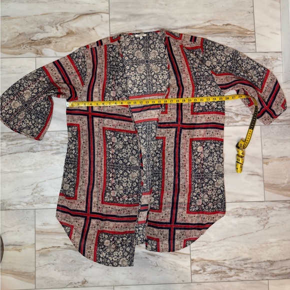 Maurices Boho Floral Print Kimono Cardigan S/M Open Front Lightweight - Picture 6 of 8